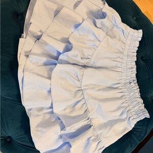 Boho Blue Ruffled Women's Skort